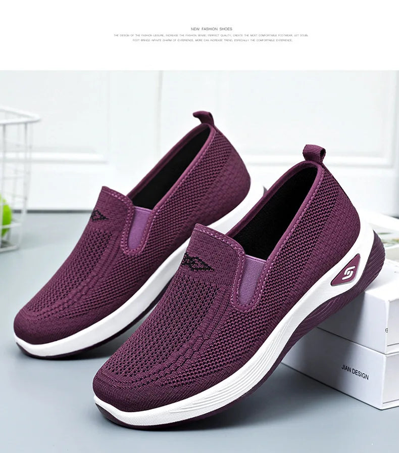 Zapatillas deportivas casuales para mujer, transpirables y ligeras, antideslizantes, para correr y caminar al aire libre, vulcanizadas.