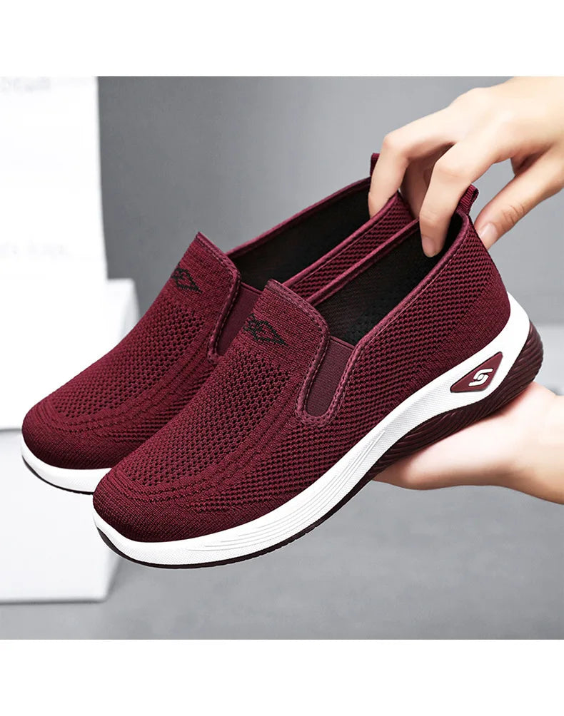 Zapatillas deportivas casuales para mujer, transpirables y ligeras, antideslizantes, para correr y caminar al aire libre, vulcanizadas.