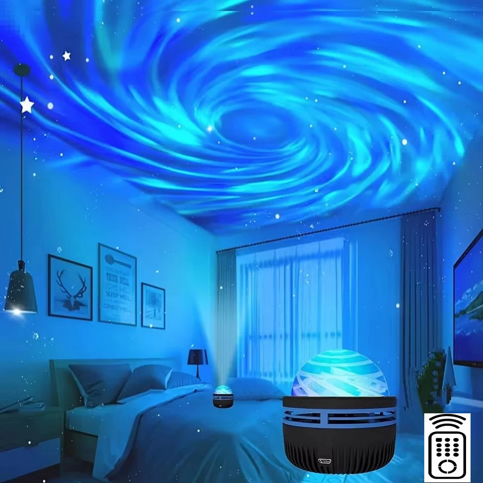Proyector de galaxias LED, proyector de cielo estrellado colorido, luz nocturna para dormitorio, decoración para habitación infantil, decoración para fiestas navideñas