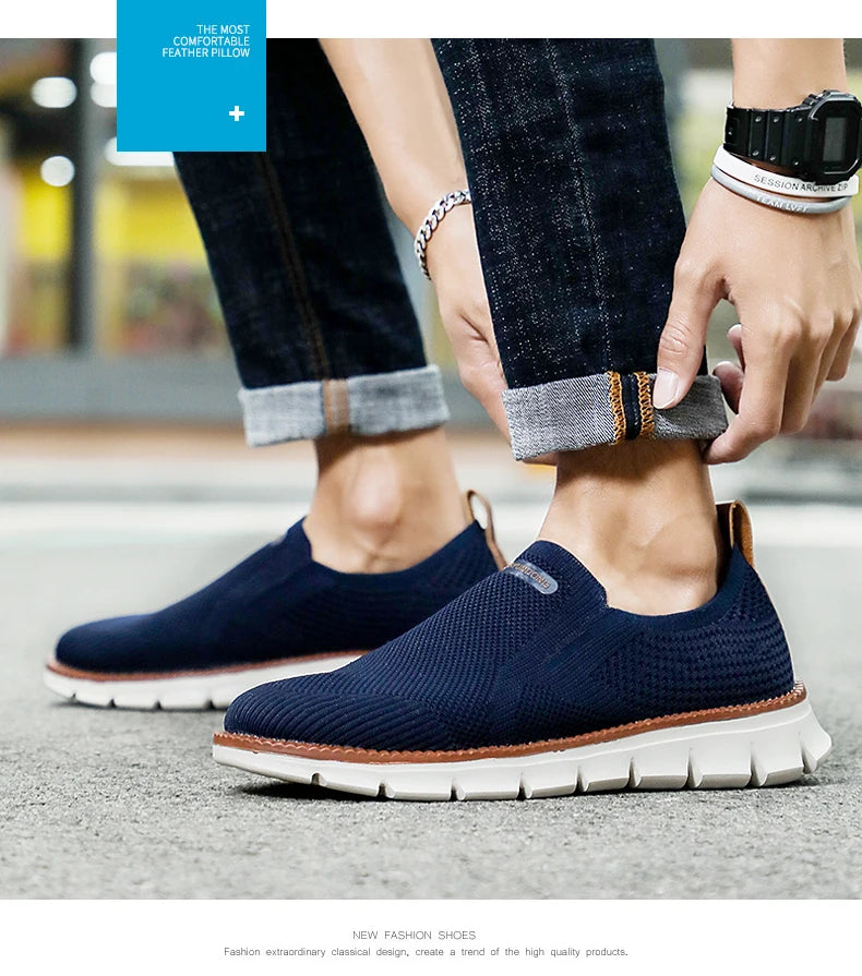 Zapatillas deportivas para hombre, mocasines ligeros de verano, transpirables, de malla, para hombre, calzado casual.