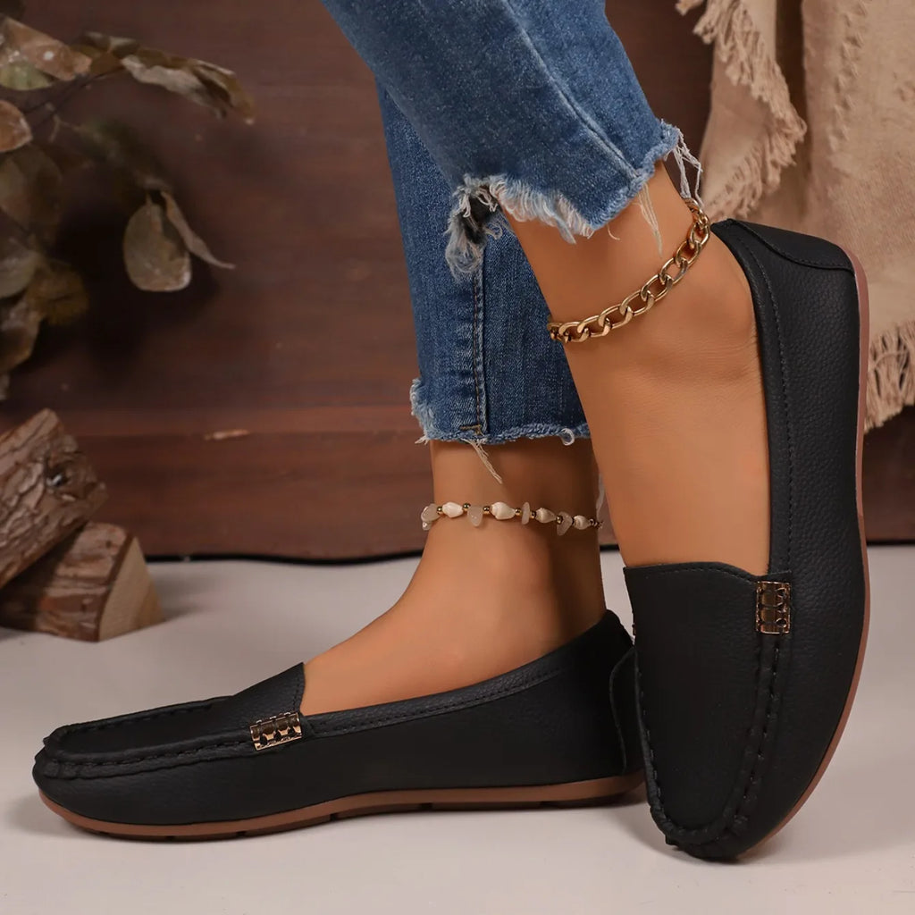 Zapatos de mujer tipo mocasín 2025, nuevos y ligeros, para mujer, zapatillas deportivas casuales y cómodas, zapatos planos tipo bailarina sin cordones para mujer.