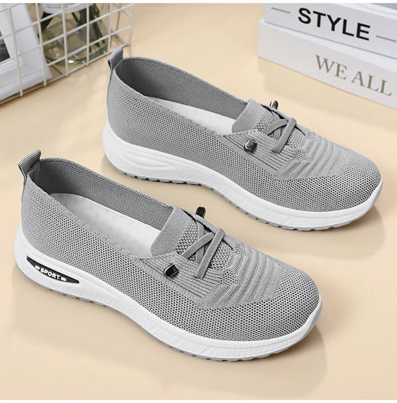 Zapatillas deportivas casuales para mujer 2025, transpirables, de malla, con suela gruesa. Precio asequible. Envío gratuito