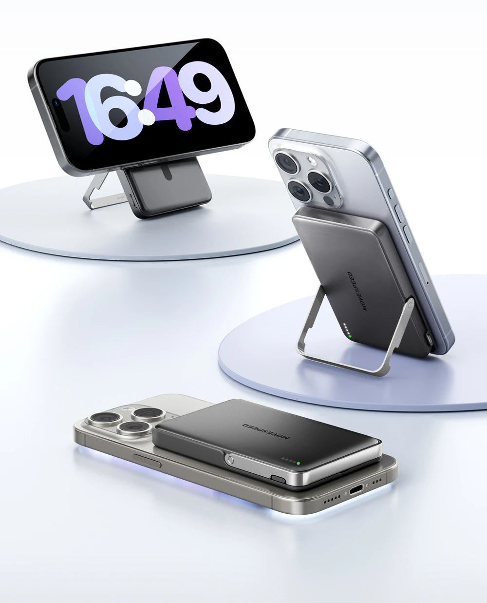 MOVESPEED S10Pro Power Bank magnético de 10000 mAh, batería externa portátil inalámbrica con soporte para MagSafe PowerBank para iPhone 16