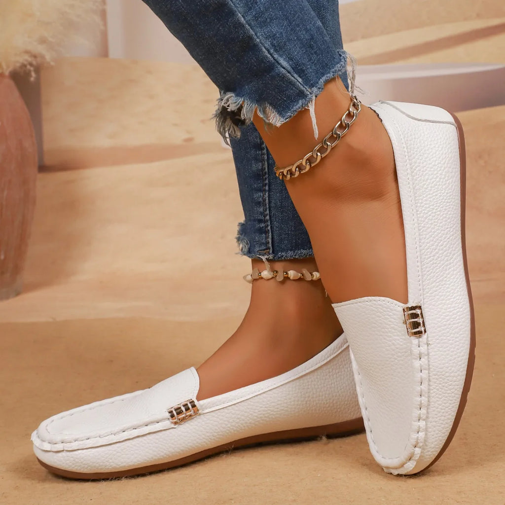 Zapatos de mujer tipo mocasín 2025, nuevos y ligeros, para mujer, zapatillas deportivas casuales y cómodas, zapatos planos tipo bailarina sin cordones para mujer.