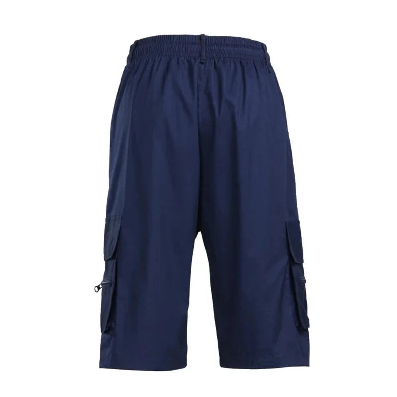 Pantalones cortos tácticos de camuflaje para hombre, de verano, con bolsillos cargo, estilo militar, informales, para senderismo, pesca y viajes.