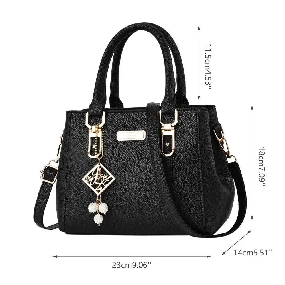 Bolsos de mano de gran capacidad, bolsos de mujer, bolsos de hombro para mujer, bolso bandolera informal de cuero