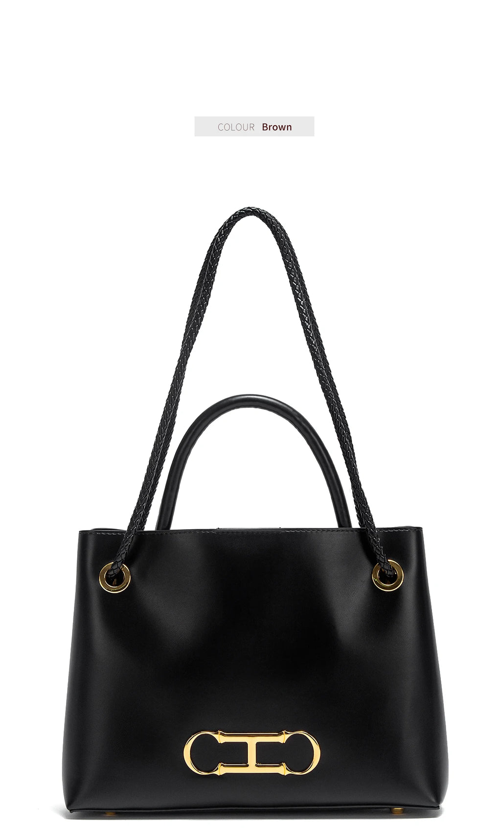 Bolso de mano para mujer, nuevo modelo otoño 2025, bolso tote minimalista negro, bolso de doble uso para ir al trabajo.