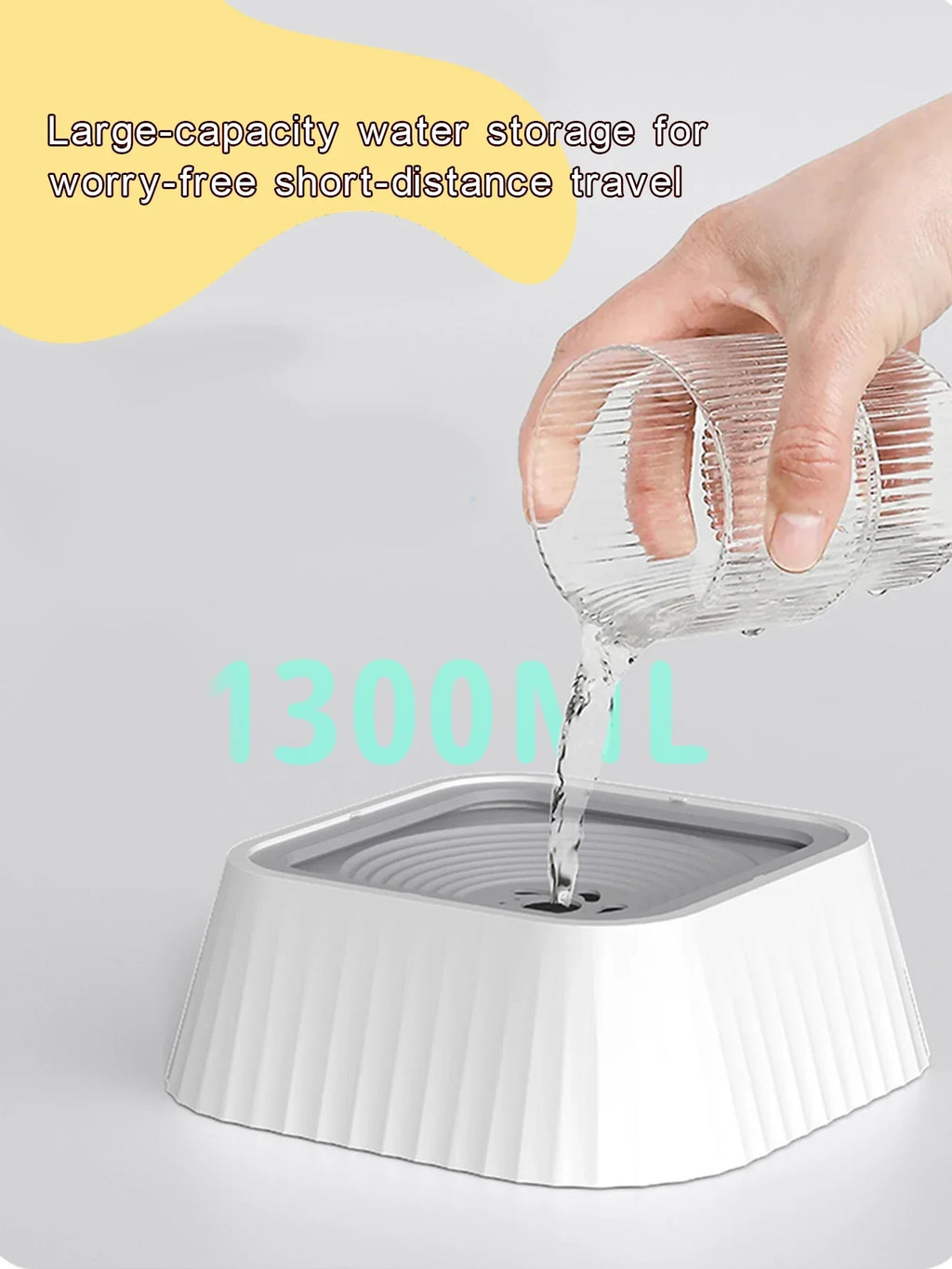 Fuente de agua para mascotas con platos flotantes, bebedero antiderrame para perros, bebedero lento y limpio, antisalpicaduras para mascotas (perros y mascotas).