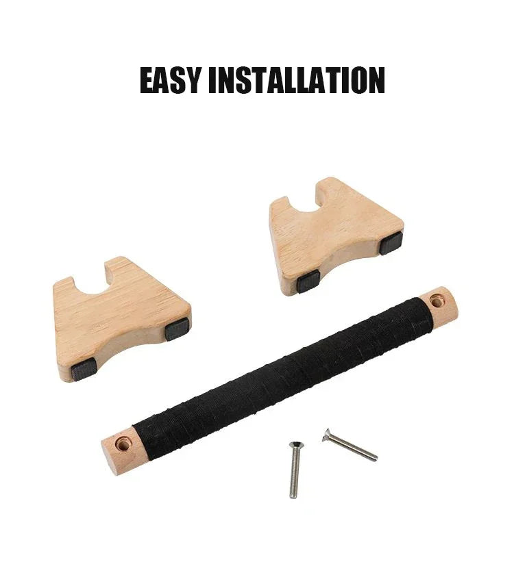 1 par de soportes de madera para barras de flexiones, barra de flexiones para gimnasio, tabla de ejercicios de fitness, entrenamiento de culturismo, barra paralela para parada de manos
