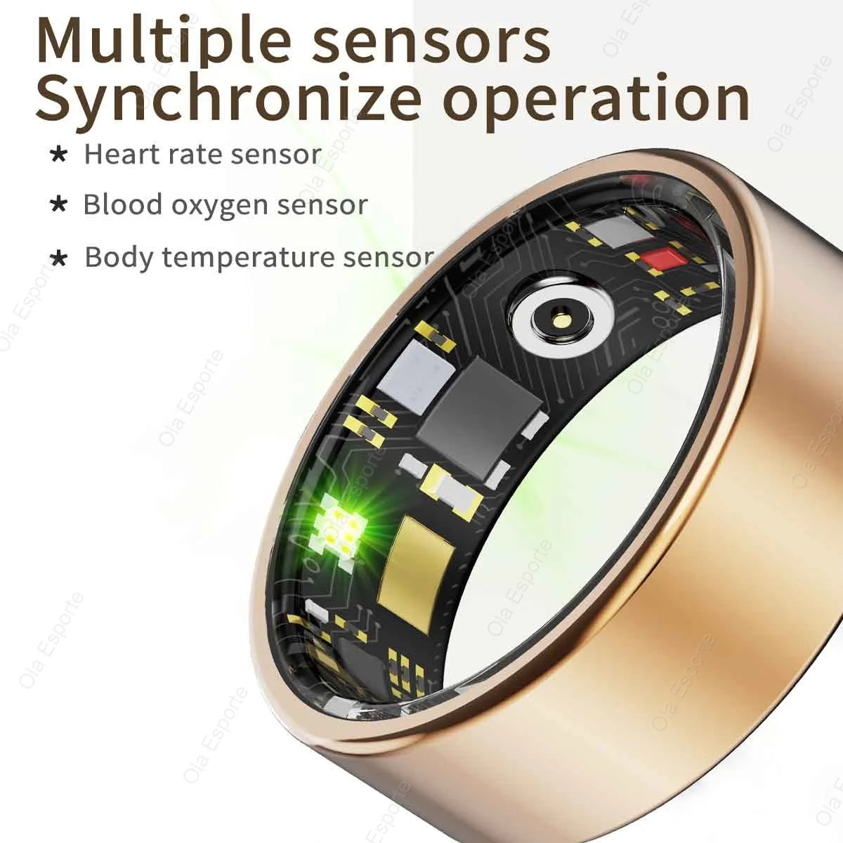 Anillo inteligente R10 con base de carga para hombres y mujeres. Monitorización de la salud, el sueño y la frecuencia cardíaca. Resistencia al agua IP68 y 5ATM. Modo multideporte
