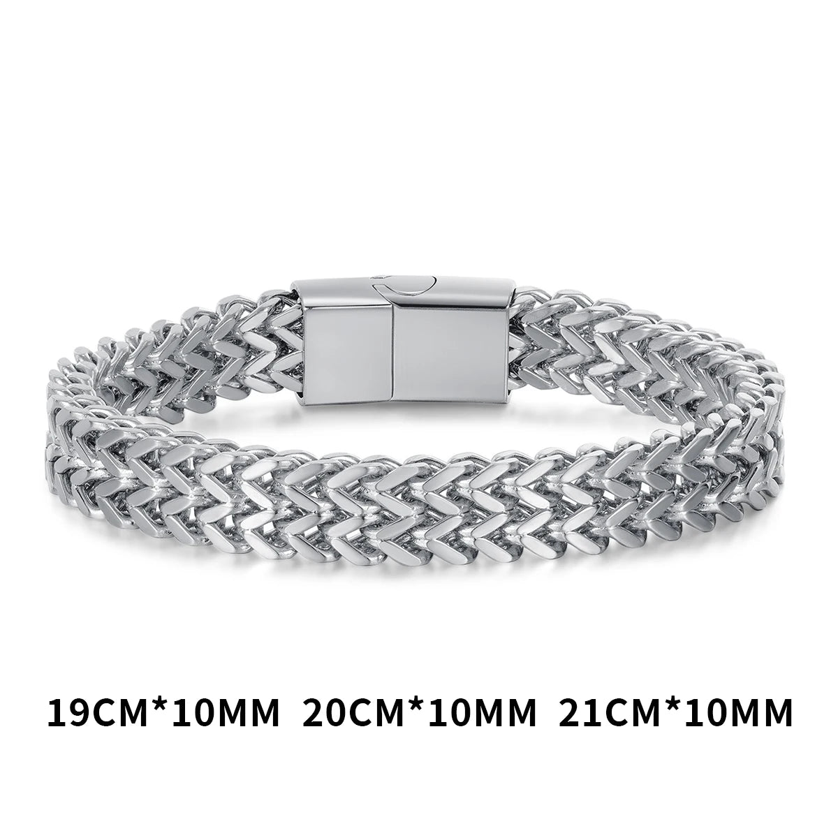 Pulsera cubana de moda para hombre, pulsera de acero inoxidable para mujer, pulsera unisex para pareja, cadena de muñeca, joyería