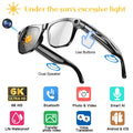 Gafas inteligentes 4K HD con IA, fotocromáticas, multifunción, Bluetooth, llamadas, asistente de voz, reproductor de música, traductor y cámara.