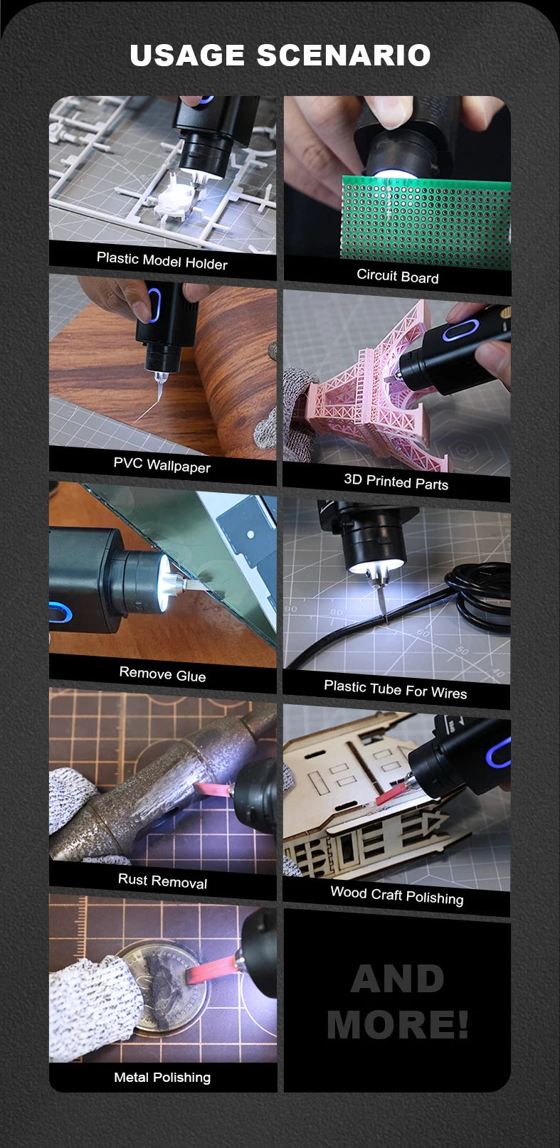 Cuchillo de corte ultrasónico Jakemy de 40 kHz, cuchillo ultrasónico portátil con 10/50 cuchillas de repuesto, herramienta de bricolaje para cortar y pulir