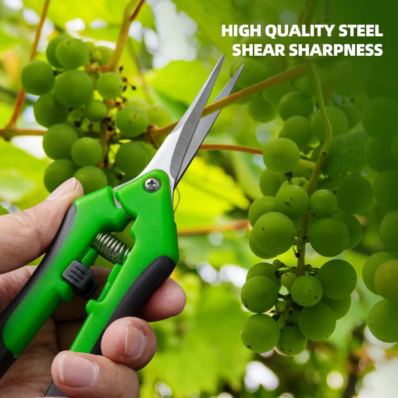 Tijeras de jardinería, tijeras para bonsái, tijeras de metal para jardinería, herramienta de poda, cortador manual, para recoger frutas y malas hierbas, para macetas, 1 unidad.