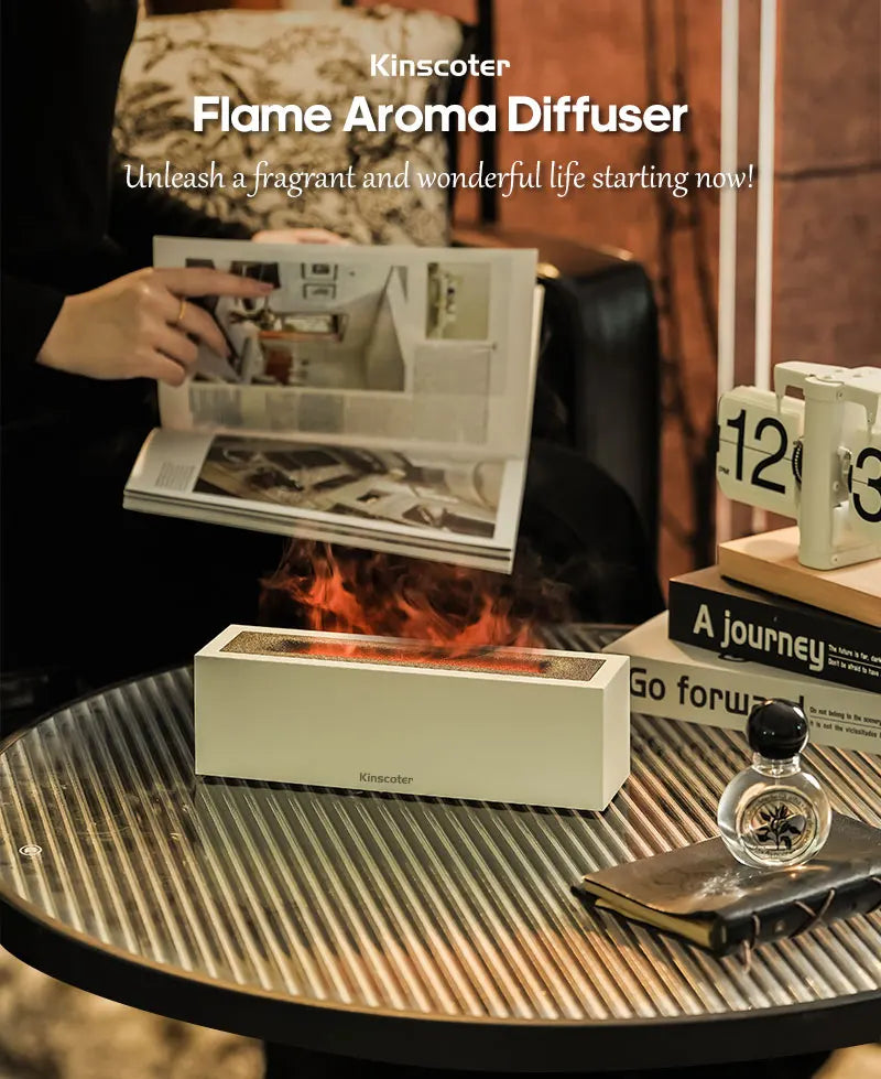 Difusor de aromas con forma de llama, humidificador de aire ultrasónico