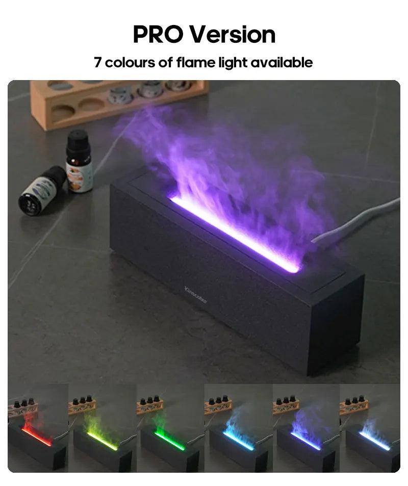 Difusor de aromas con forma de llama, humidificador de aire ultrasónico