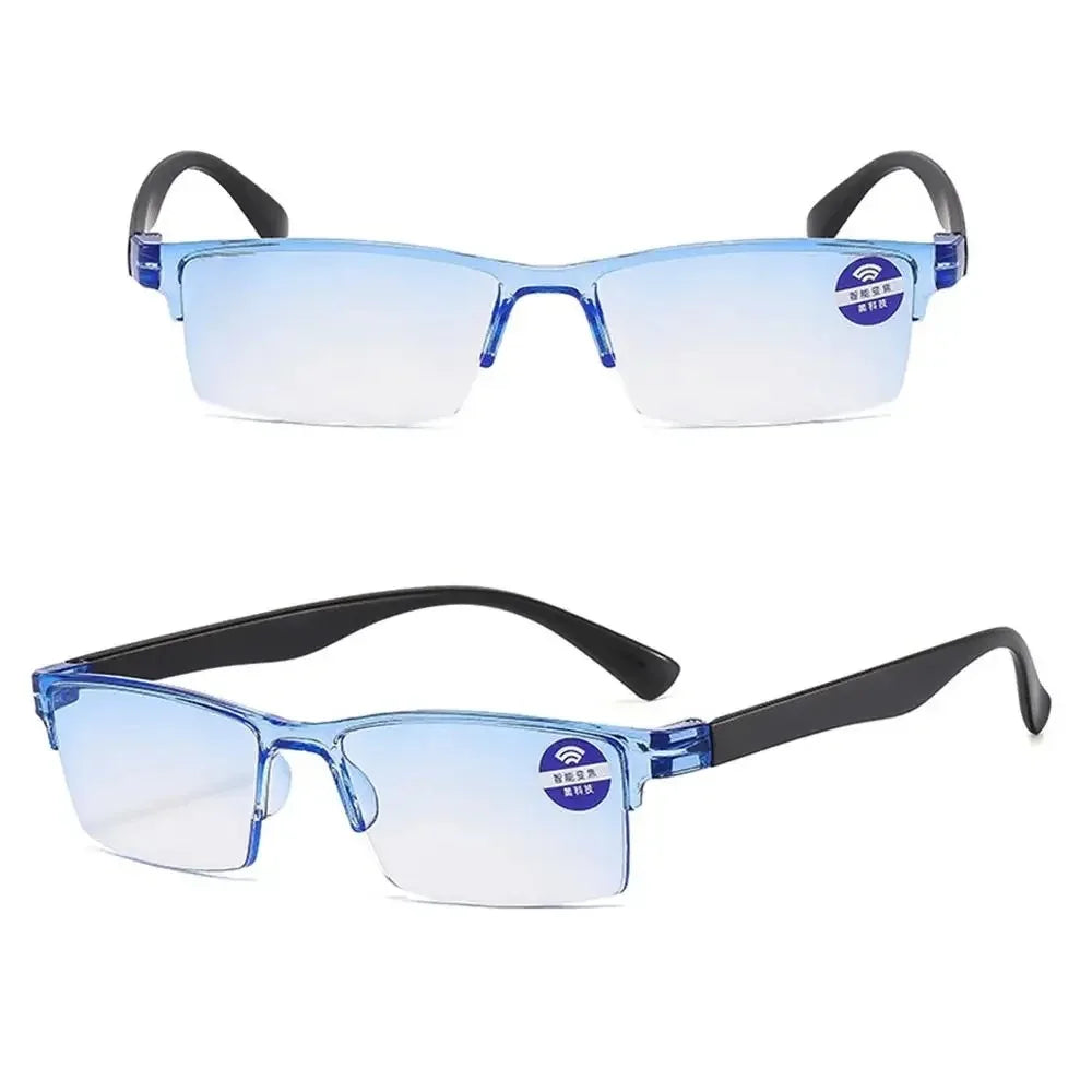 Gafas inteligentes con zoom automático, gafas de lectura con filtro de luz azul para hombre y mujer, gafas ópticas para ordenador.