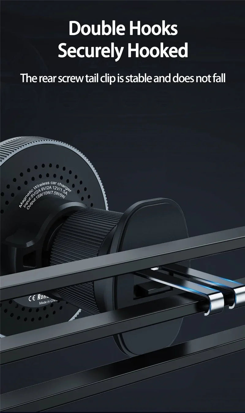 Soporte magnético para cargador inalámbrico de coche, soporte magnético para teléfono de coche, estación de carga rápida para iPhone 15, 14, 13, 12, 11 Pro Max