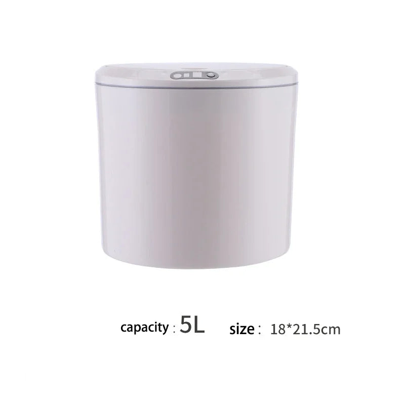 Cubo de basura inteligente de 3/5 L para coche, con tapa automática con sensor, eléctrico y con cubierta. Ideal para organizar el hogar, la cocina y la sala de estar.