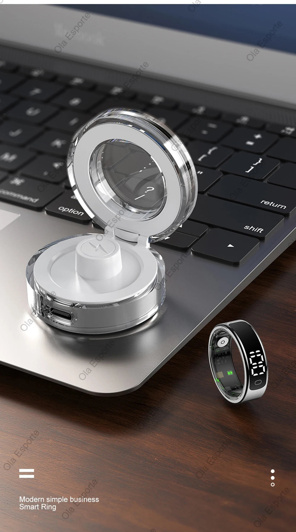 Anillo inteligente 2026 con pantalla táctil, carga inalámbrica, control inteligente, gestor de salud y resistencia al agua de 5 ATM para hombres y mujeres. Nuevos anillos.