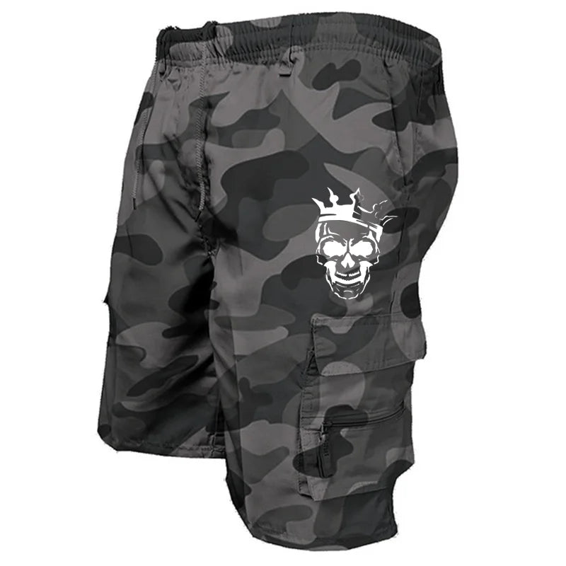 Nuevos pantalones cortos casuales de moda para hombre con múltiples bolsillos, pantalones holgados de fitness, pantalones cortos tácticos de camuflaje.