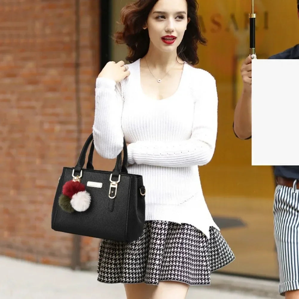 Bolsos de mano de gran capacidad, bolsos de mujer, bolsos de hombro para mujer, bolso bandolera informal de cuero