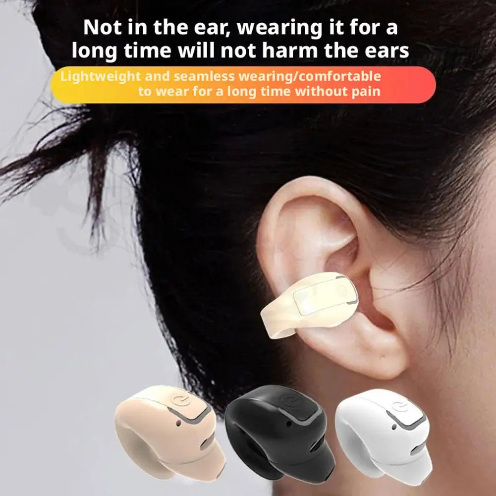1PC Bone Conduction TWS Headphones Bluetooth Ear Clip Lightweight Business Sports Game Headset with Mic Noise Reduction Tool