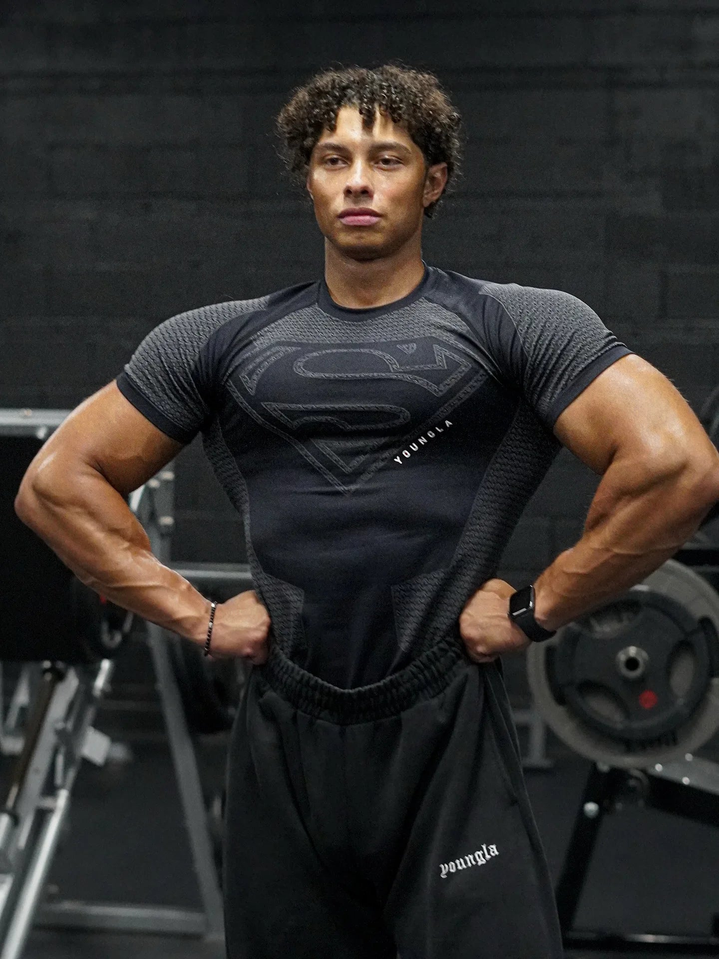 Camiseta deportiva de secado rápido y alta elasticidad para hombre