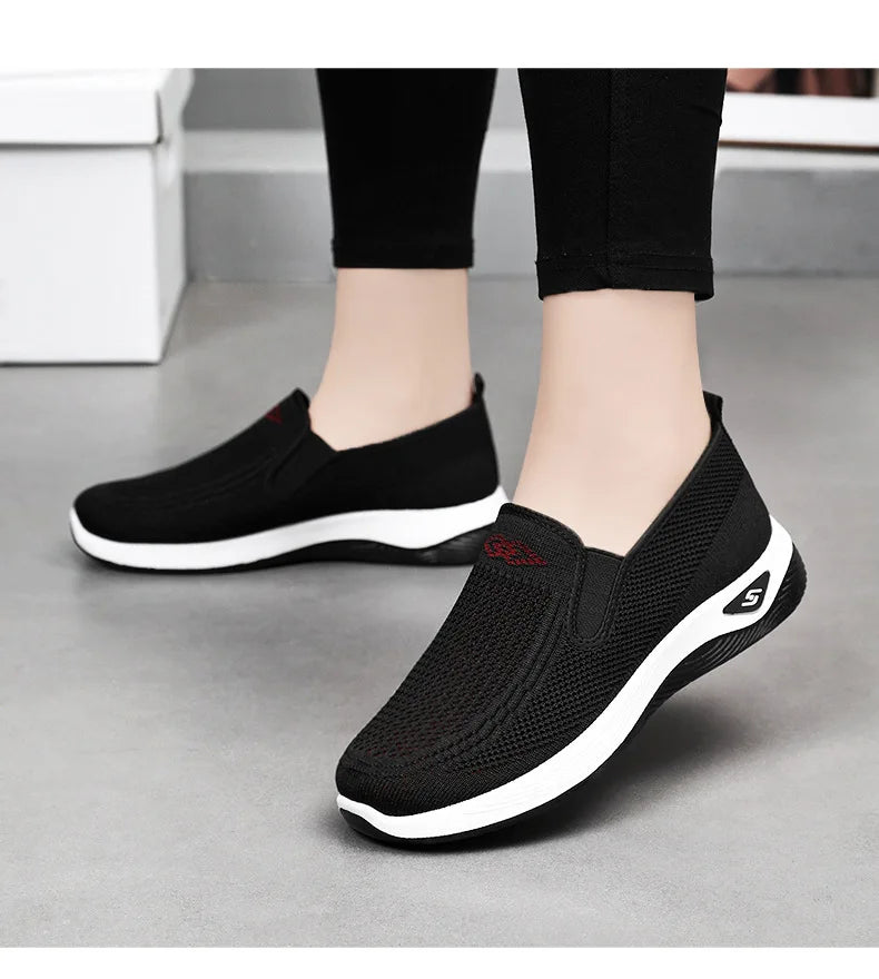Zapatillas deportivas casuales para mujer, transpirables y ligeras, antideslizantes, para correr y caminar al aire libre, vulcanizadas.