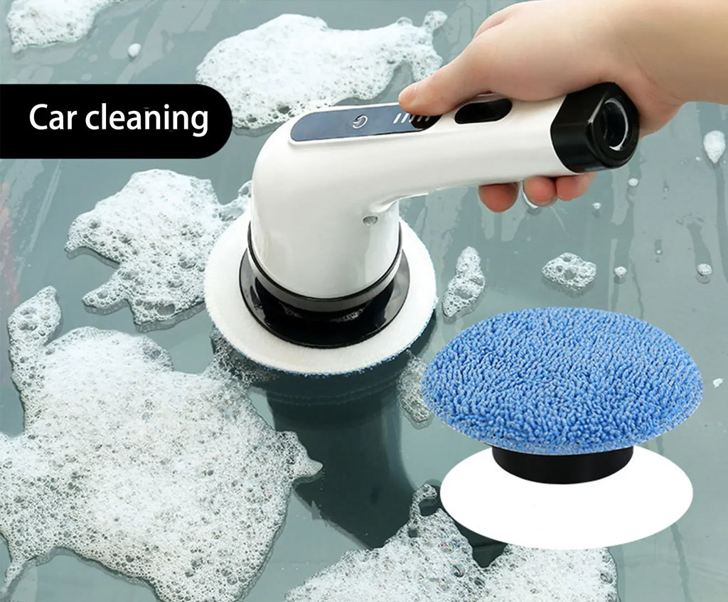 Cepillo de limpieza eléctrico 9 en 1 de 2000 mAh, herramienta de limpieza para cocina y baño.