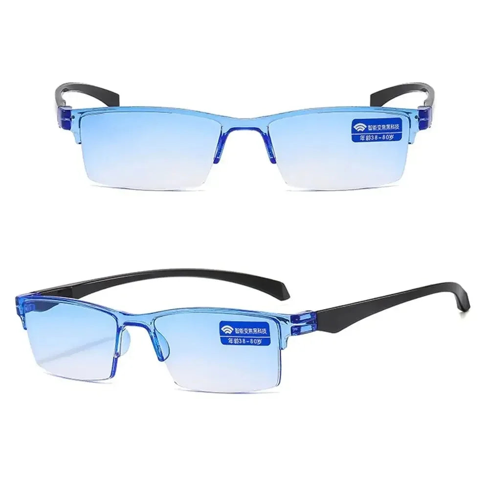 Gafas inteligentes con zoom automático, gafas de lectura con filtro de luz azul para hombre y mujer, gafas ópticas para ordenador.