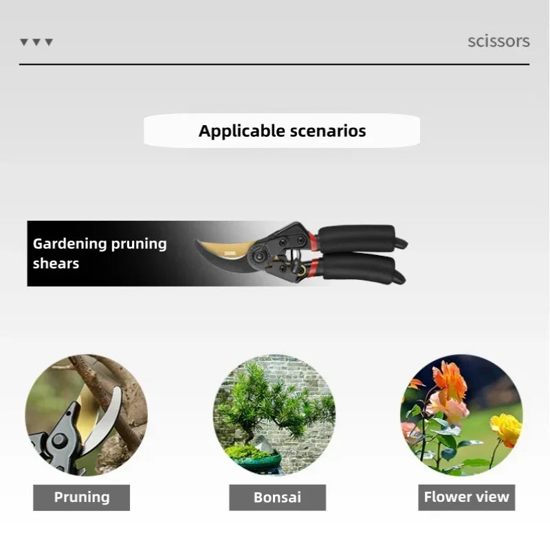 Tijeras de podar para jardín, podadora manual para plantas, tijeras de jardinería, tijeras para arbustos, tijeras para ramas de huerto, herramienta de poda profesional
