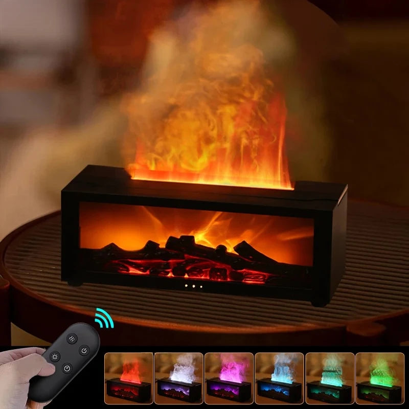 Humidificador de aire con aceites esenciales, humidificador de aroma para el hogar, difusor de fragancia automático con luz LED y control remoto. Activo