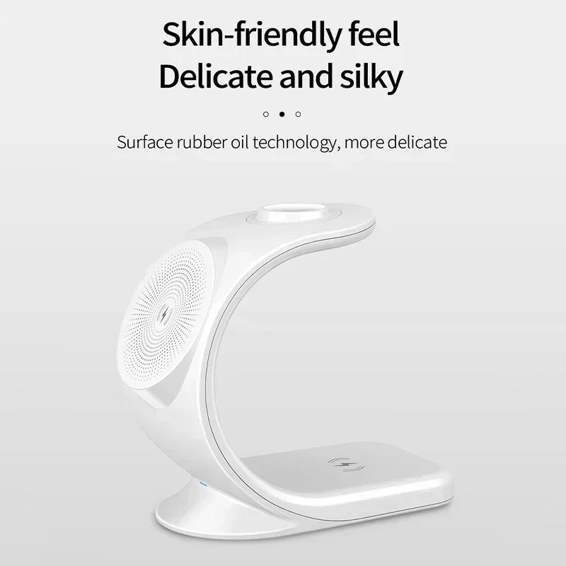Cargador inalámbrico magnético 3 en 1, estación de carga rápida para MagSafe iPhone 16~12 Pro Max iWatch 10/9/8/7/6/5/4/3/2 SE AirPods Pro
