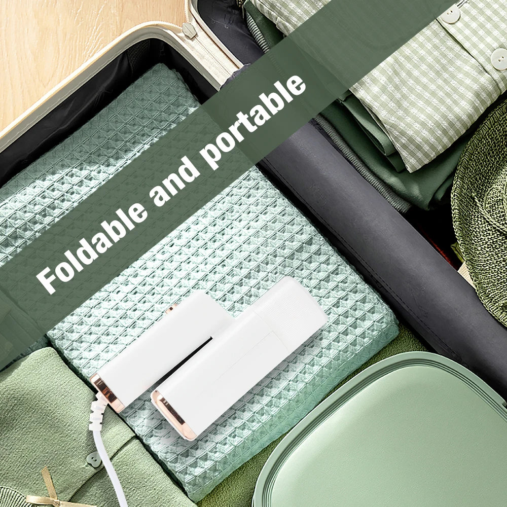 Plancha de vapor plegable de mano, mini plancha de vapor colgante para ropa, plancha de ropa húmeda y seca, máquina de planchar para viajes y hogar.