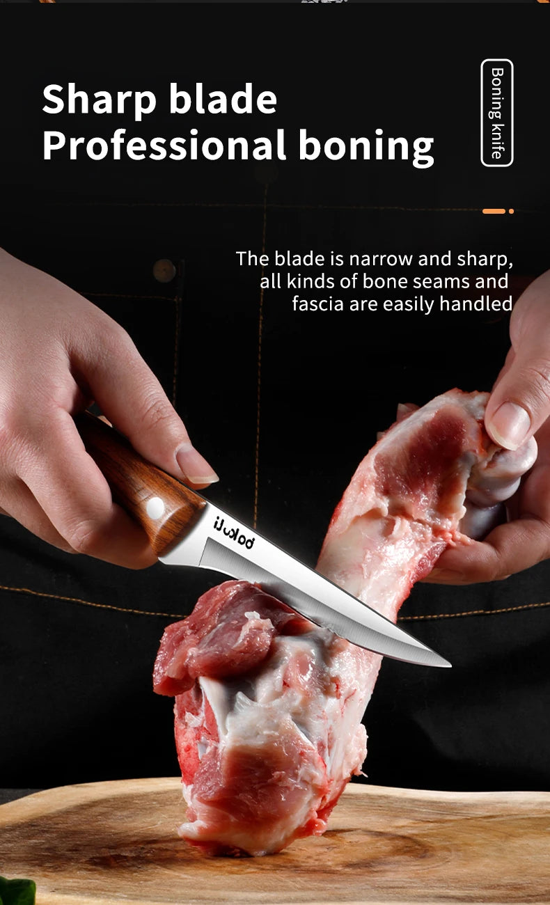Nuevo cuchillo deshuesador profesional, cuchillo de chef con hoja ultra afilada de acero inoxidable de alto contenido de carbono para herramientas especiales de cocina de carnicero.