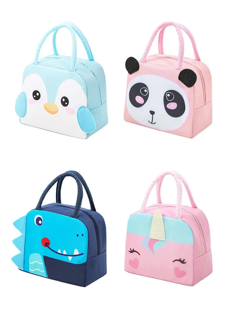 Bolsa Bento 3D tridimensional, linda bolsa Bento de dibujos animados, bolsa para el almuerzo, bolso de mano, bolsa de almacenamiento, bolsa aislante, lonchera de lona, bolsa de hielo
