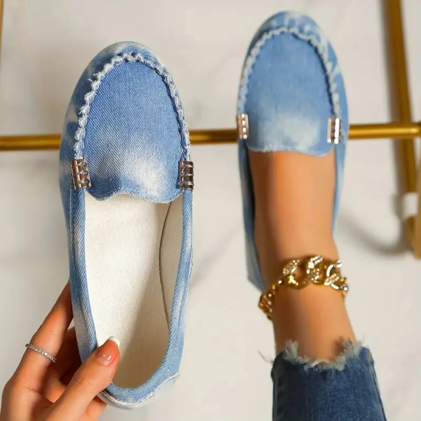 Zapatos planos para mujer, nuevos, casuales, ligeros, tipo mocasín, modernos, versátiles y cómodos, estilo Mary Jane para mujer.