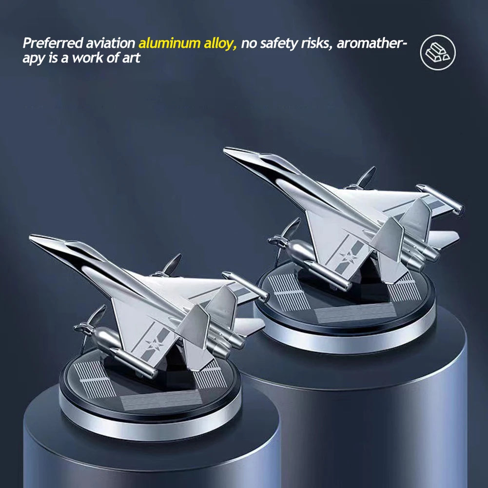 Perfume para coche Aromaterapia Coche Energía solar Ambientador para coche Avión Difusor de aceite de aromaterapia giratorio Fragancia duradera