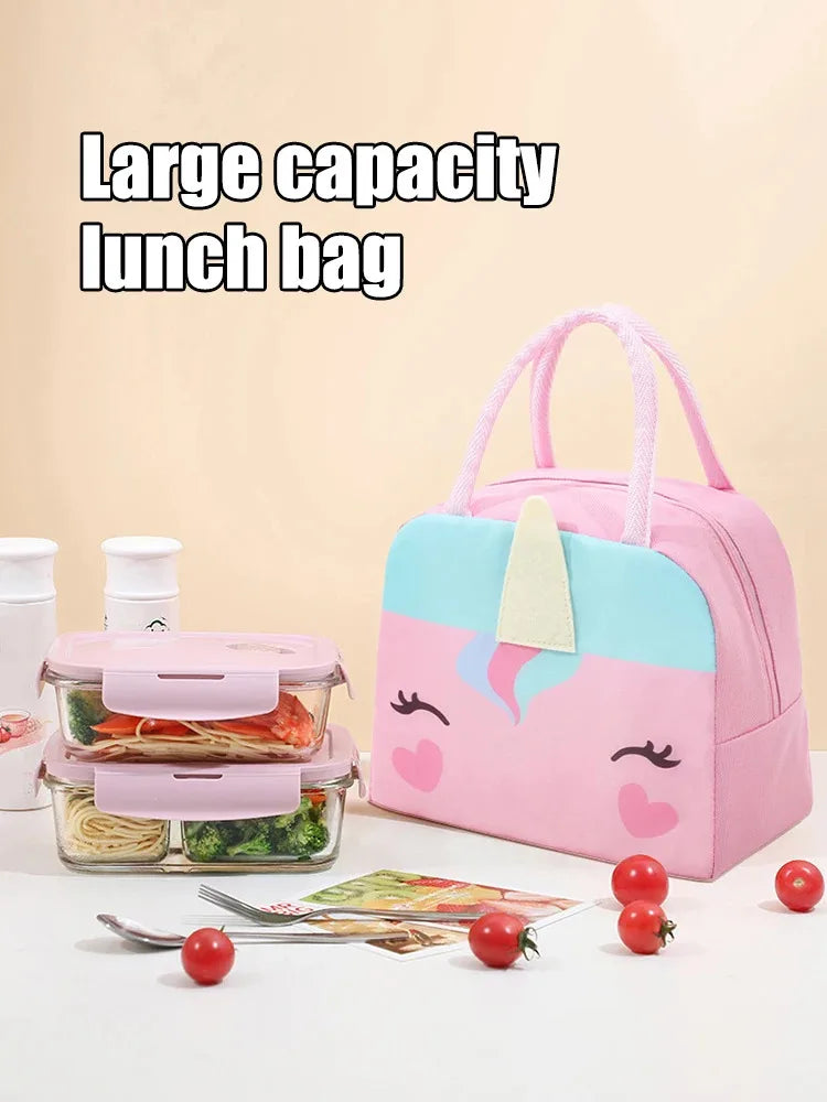 Bolsa Bento 3D tridimensional, linda bolsa Bento de dibujos animados, bolsa para el almuerzo, bolso de mano, bolsa de almacenamiento, bolsa aislante, lonchera de lona, bolsa de hielo