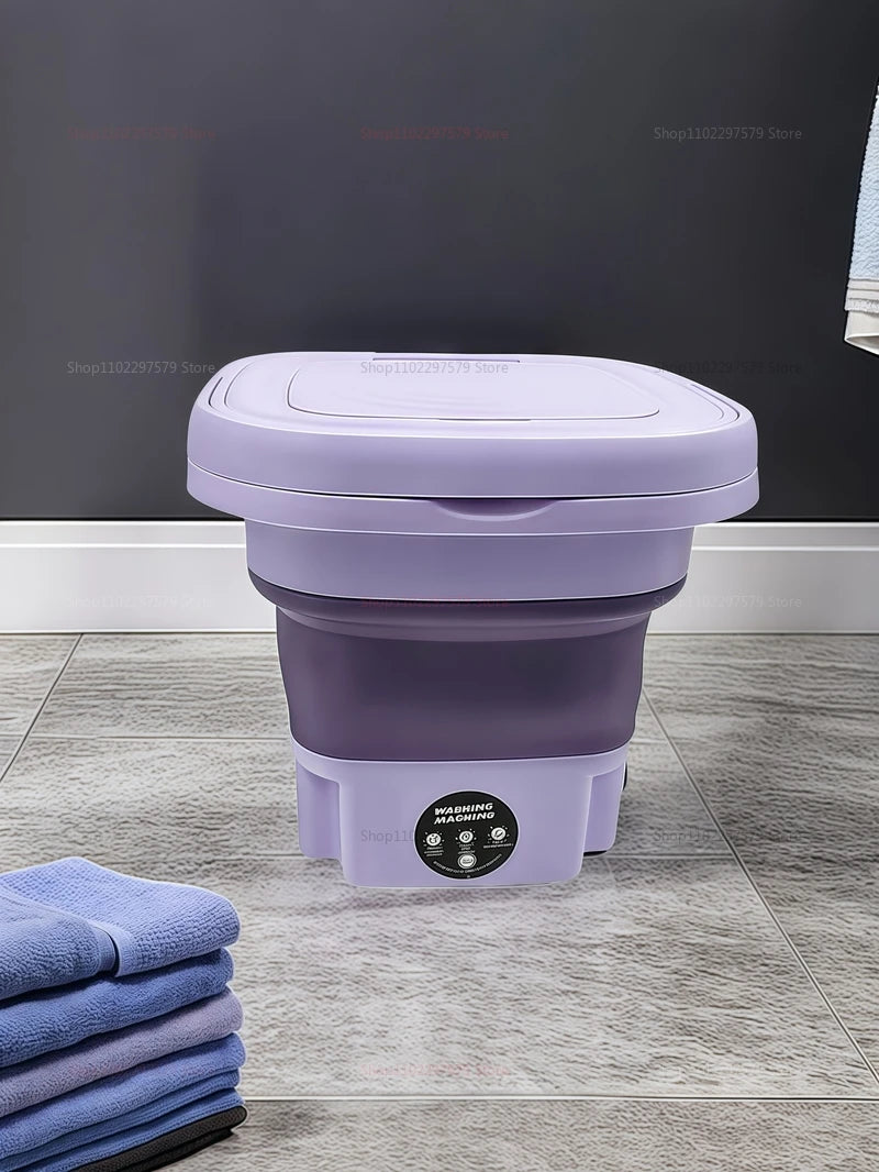 Lavadora portátil mini plegable de 8 litros con centrifugadora, lavadora compacta para calcetines y ropa interior, ideal para viajes, dormitorios y uso doméstico.
