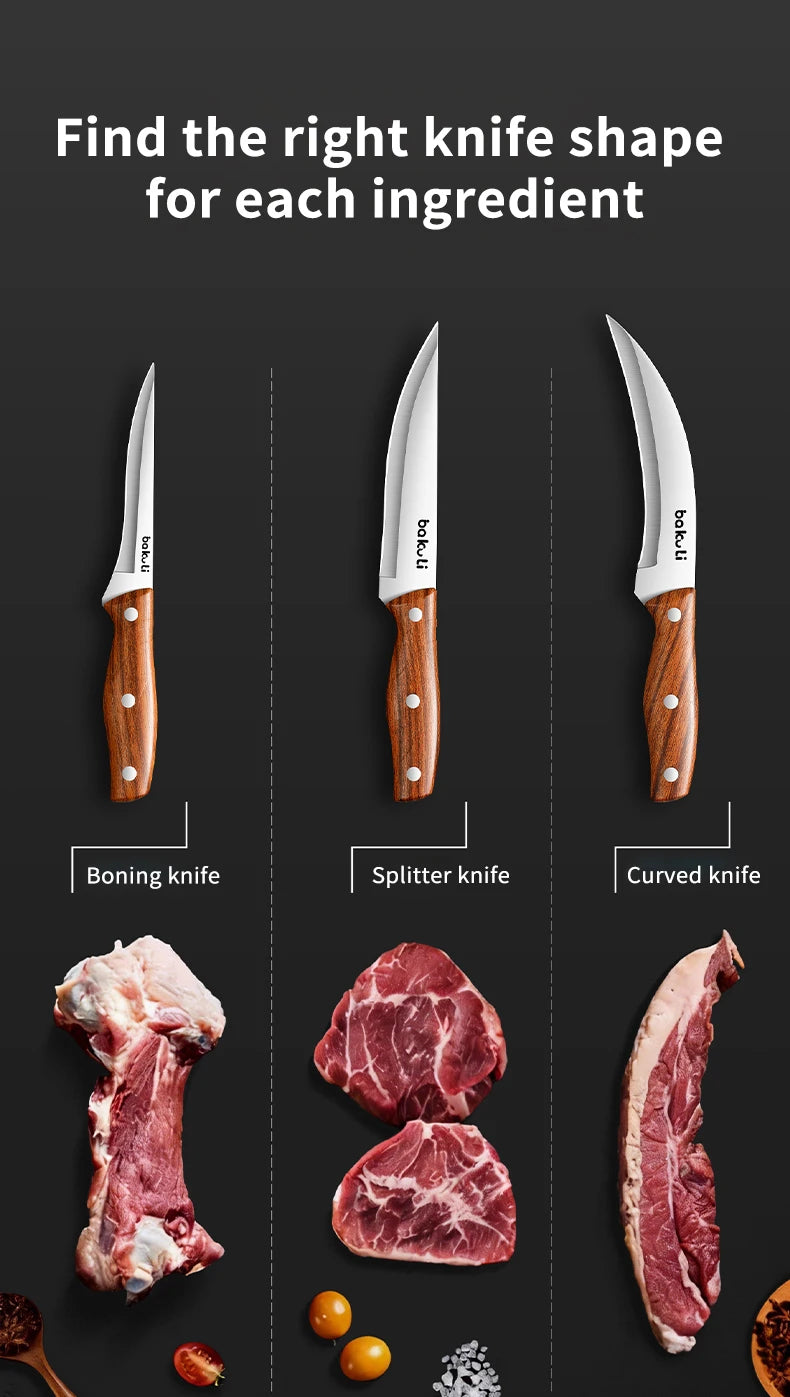 Nuevo cuchillo deshuesador profesional, cuchillo de chef con hoja ultra afilada de acero inoxidable de alto contenido de carbono para herramientas especiales de cocina de carnicero.