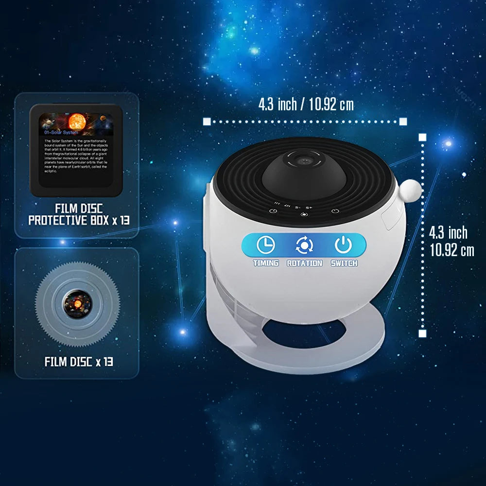 Proyector de estrellas y galaxias para planetario, versión Pro 2025