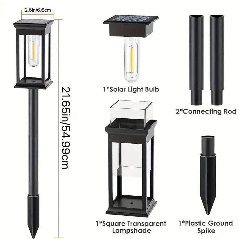 Luces solares para caminos, luces solares para exteriores, luces solares para jardín, iluminación de paisajes, patios y jardines.