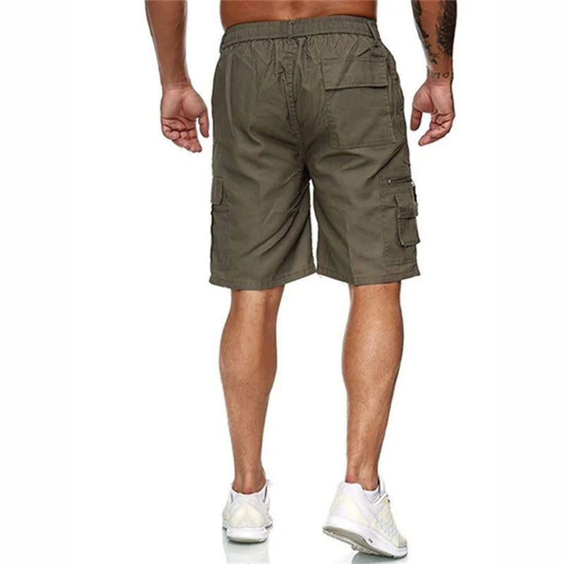 Nuevos pantalones cortos casuales de moda para hombre con múltiples bolsillos, pantalones holgados de fitness, pantalones cortos tácticos de camuflaje.