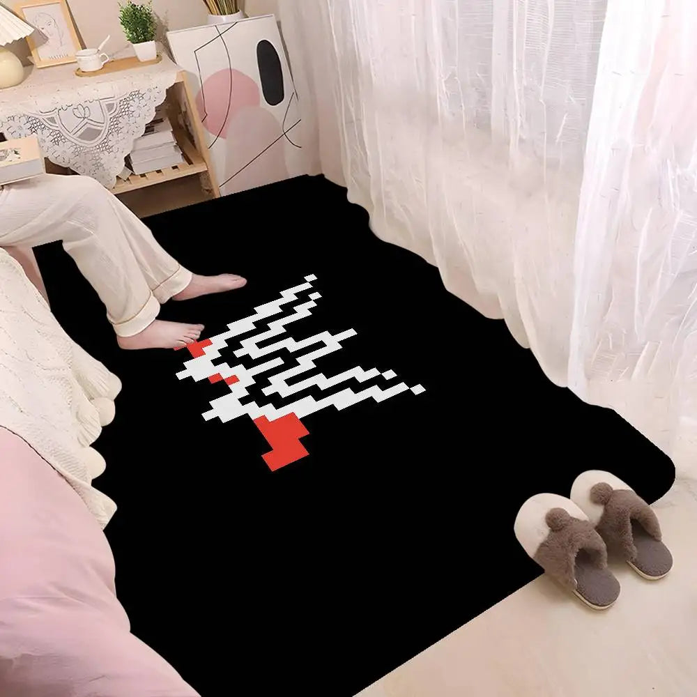 Alfombra de dormitorio y baño retro con diseño de estrella de lucha libre de la WWE.