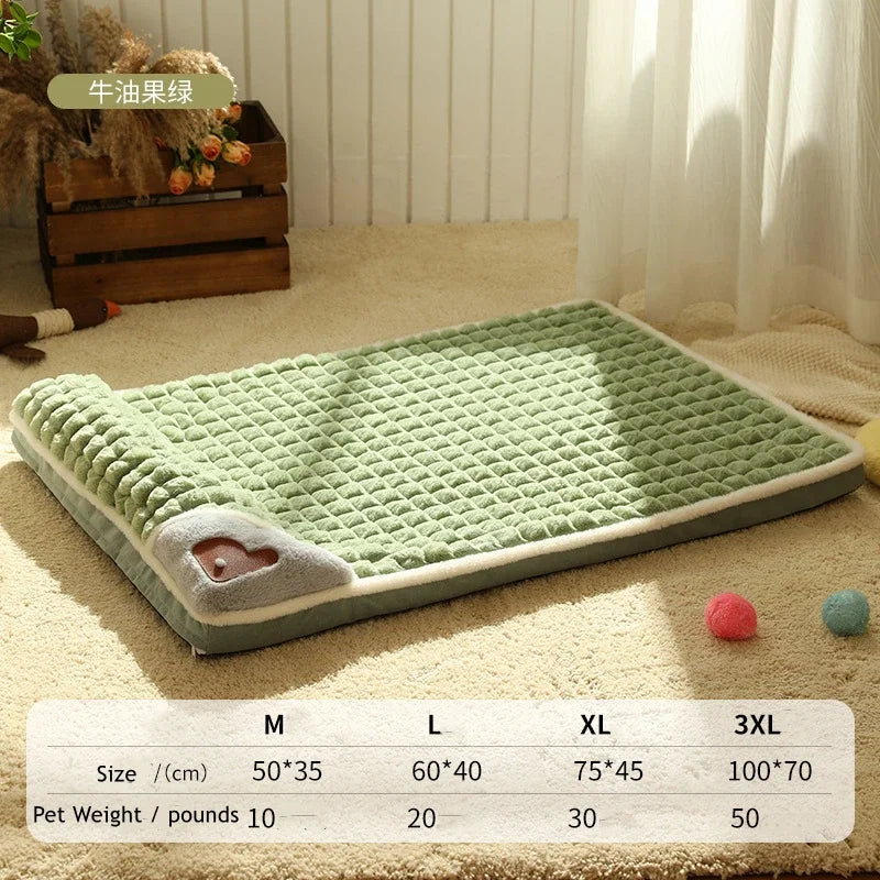 Camas relajantes para perros pequeños y grandes. Colchoneta de lujo para perros con almohada y funda extraíble. Colchoneta de espuma para mascotas. Camas suaves para dormir.