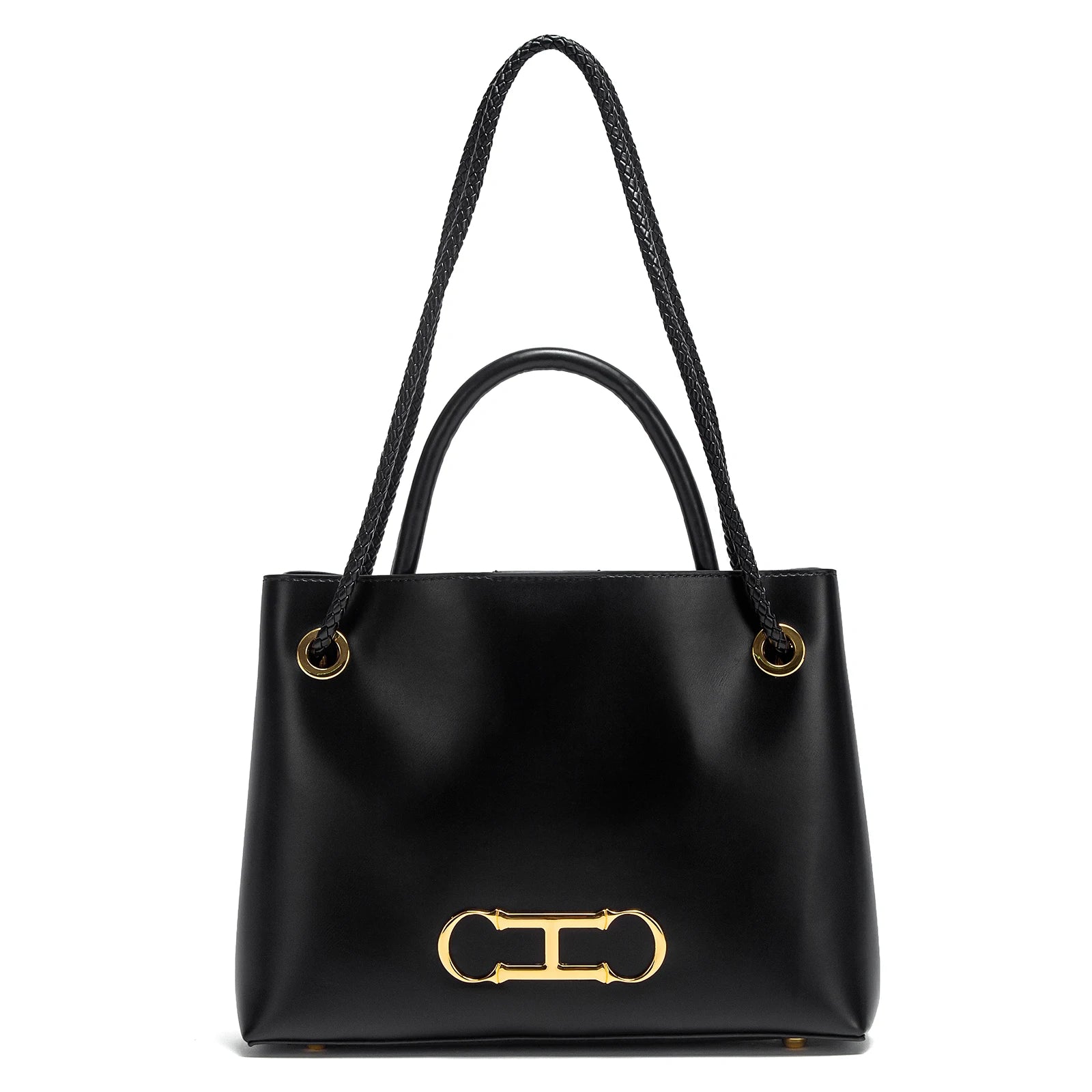 Bolso de mano para mujer, nuevo modelo otoño 2025, bolso tote minimalista negro, bolso de doble uso para ir al trabajo.