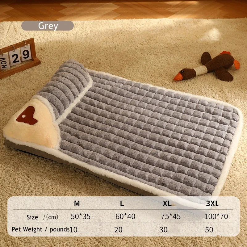 Camas relajantes para perros pequeños y grandes. Colchoneta de lujo para perros con almohada y funda extraíble. Colchoneta de espuma para mascotas. Camas suaves para dormir.