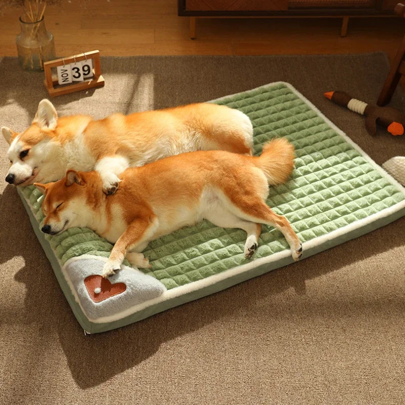 Camas relajantes para perros pequeños y grandes. Colchoneta de lujo para perros con almohada y funda extraíble. Colchoneta de espuma para mascotas. Camas suaves para dormir.
